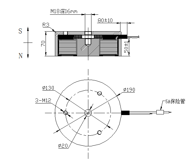 电永磁米兰网页版-米兰MILAN（中国）
尺寸图
