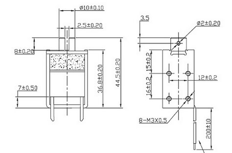 停车闭锁单保持式米兰网页版-米兰MILAN（中国）
尺寸图